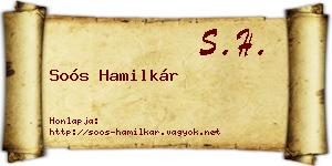 Soós Hamilkár névjegykártya